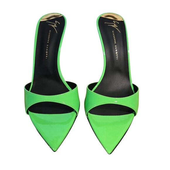 Giuseppe Zanotti Green Patent Leather Stiletto Sandal Italy 38, US 8 - Picture 2 of 9